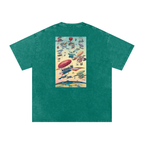 Unisex Snow-washed Sky Bound Sojourn Oversized T-Shirt