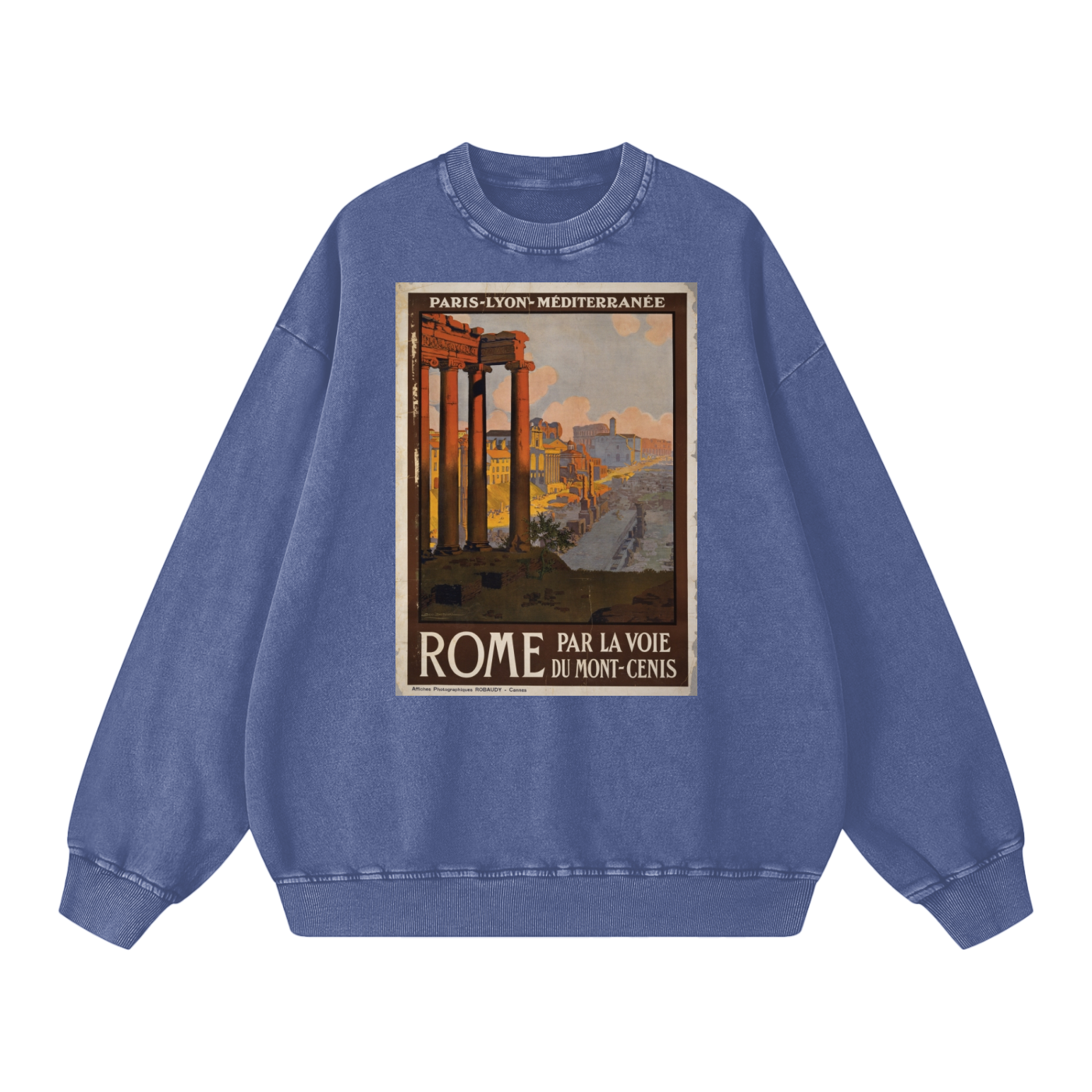Unisex  Snow-washed Roman Vista Oversized Sweatshirt