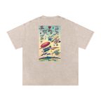 Unisex Snow-washed Sky Bound Sojourn Oversized T-Shirt
