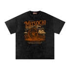 Unisex Snow-washed Golden Tranquility Oversized T-Shirt