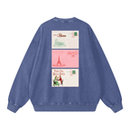 Unisex  Snow-washed Roman Vista Oversized Sweatshirt