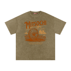 Unisex Snow-washed Golden Tranquility Oversized T-Shirt