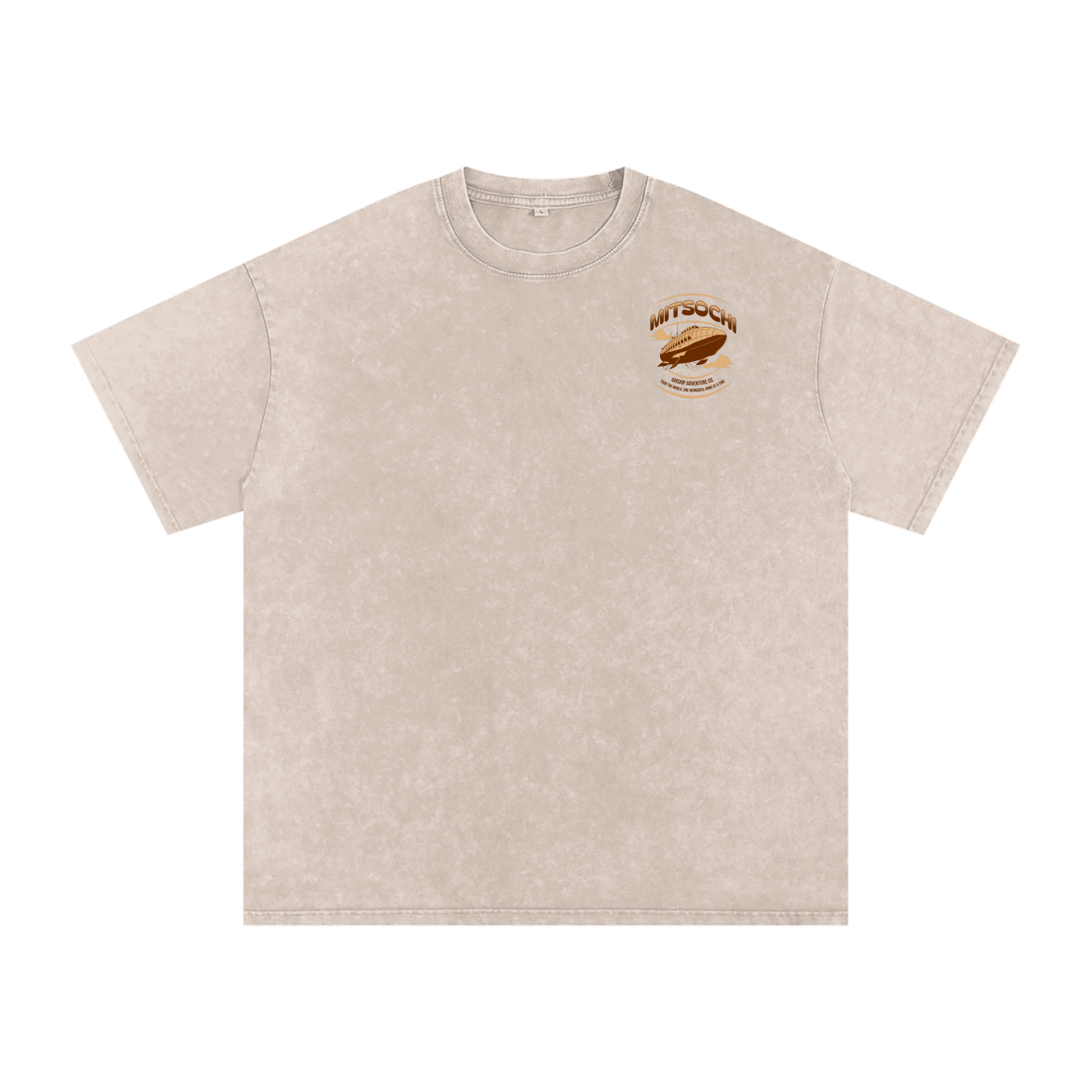 Unisex Snow-washed Sky Bound Sojourn Oversized T-Shirt
