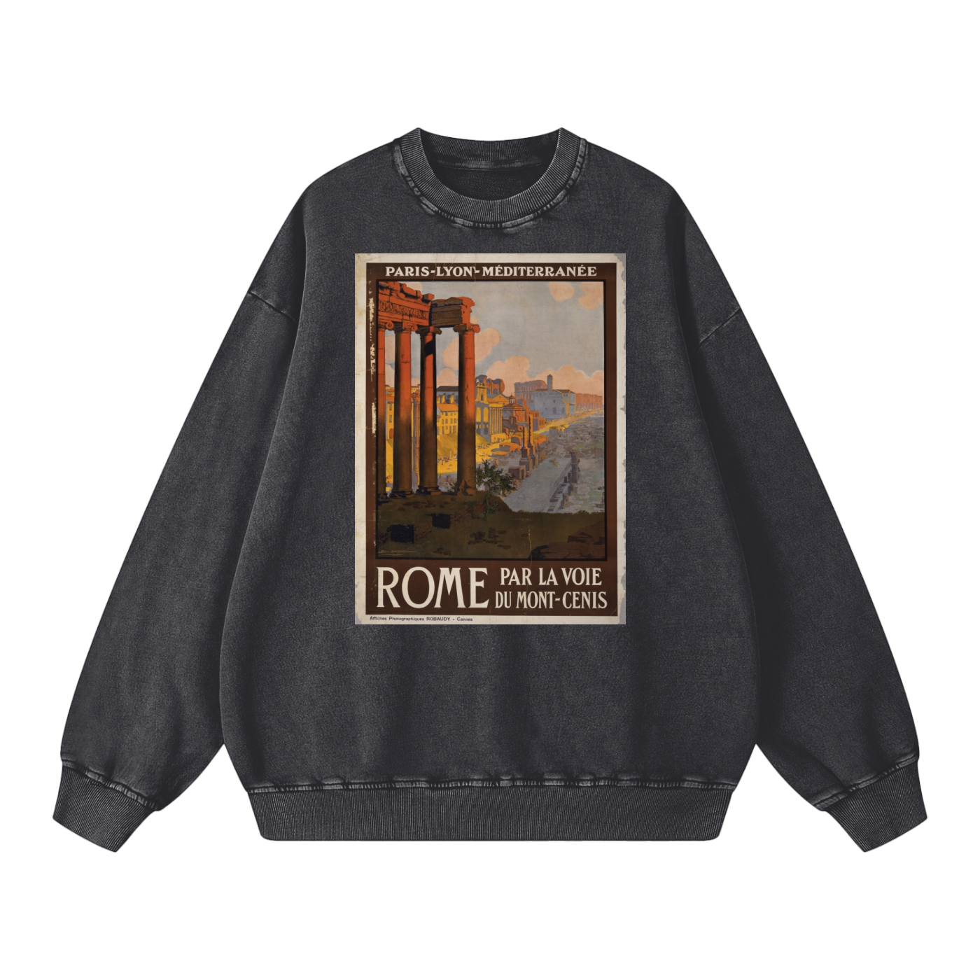 Unisex  Snow-washed Roman Vista Oversized Sweatshirt