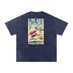 Unisex Snow-washed Sky Bound Sojourn Oversized T-Shirt
