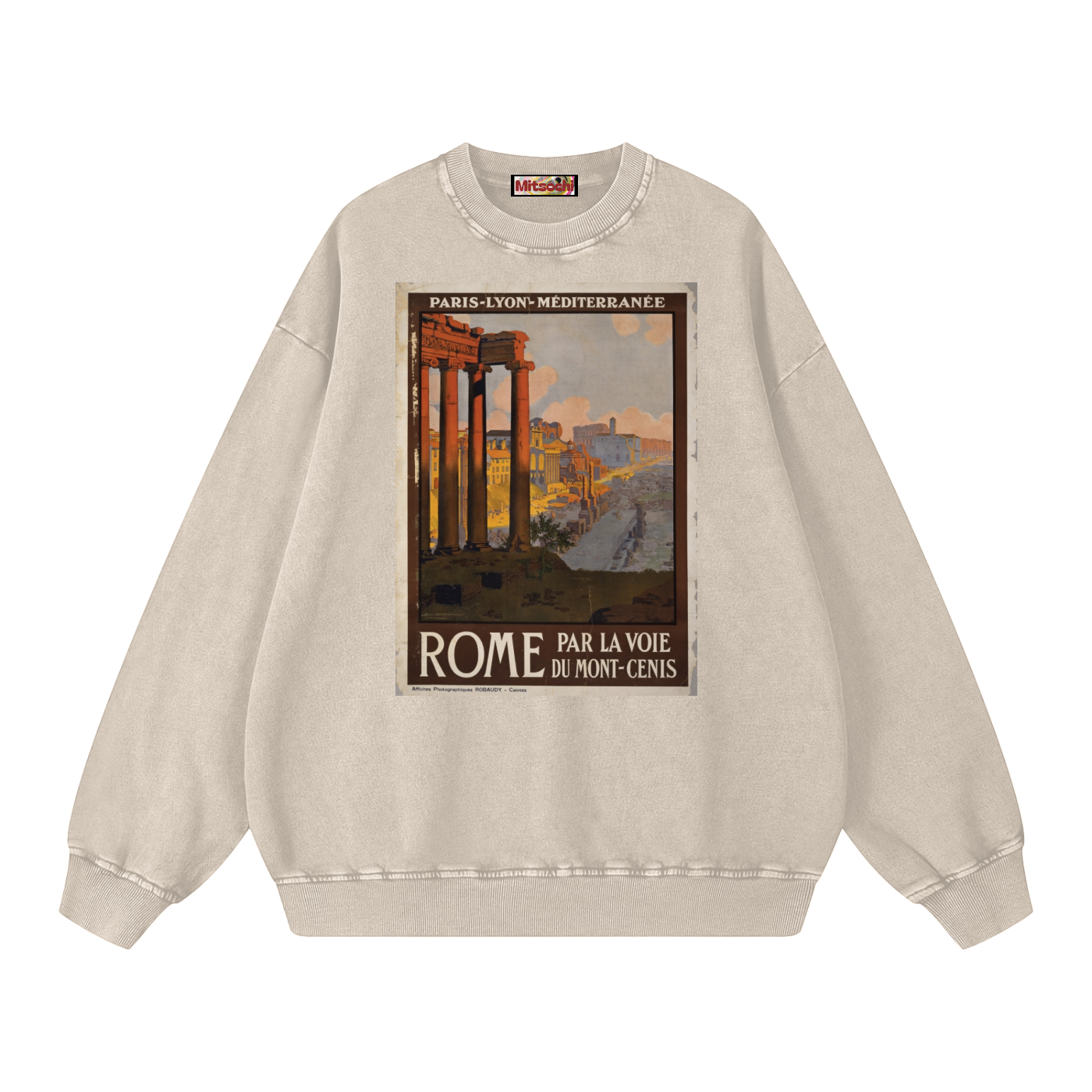 Unisex  Snow-washed Roman Vista Oversized Sweatshirt