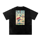 Unisex Snow-washed Sky Bound Sojourn Oversized T-Shirt