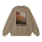 Unisex  Snow-washed Roman Vista Oversized Sweatshirt