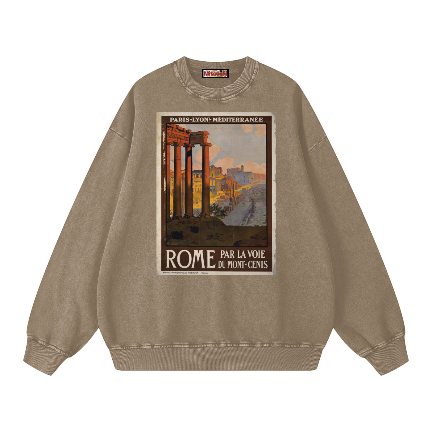 Unisex  Snow-washed Roman Vista Oversized Sweatshirt
