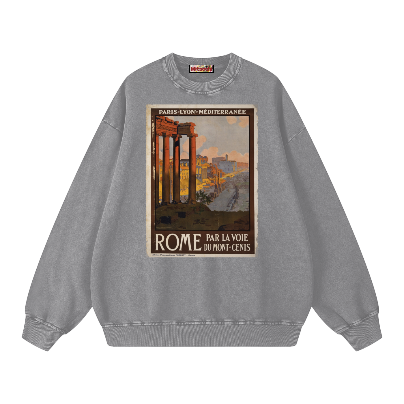 Unisex  Snow-washed Roman Vista Oversized Sweatshirt