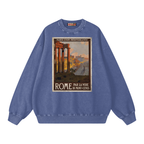 Unisex  Snow-washed Roman Vista Oversized Sweatshirt