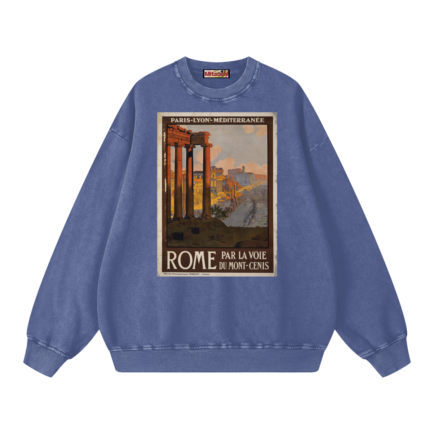 Unisex  Snow-washed Roman Vista Oversized Sweatshirt
