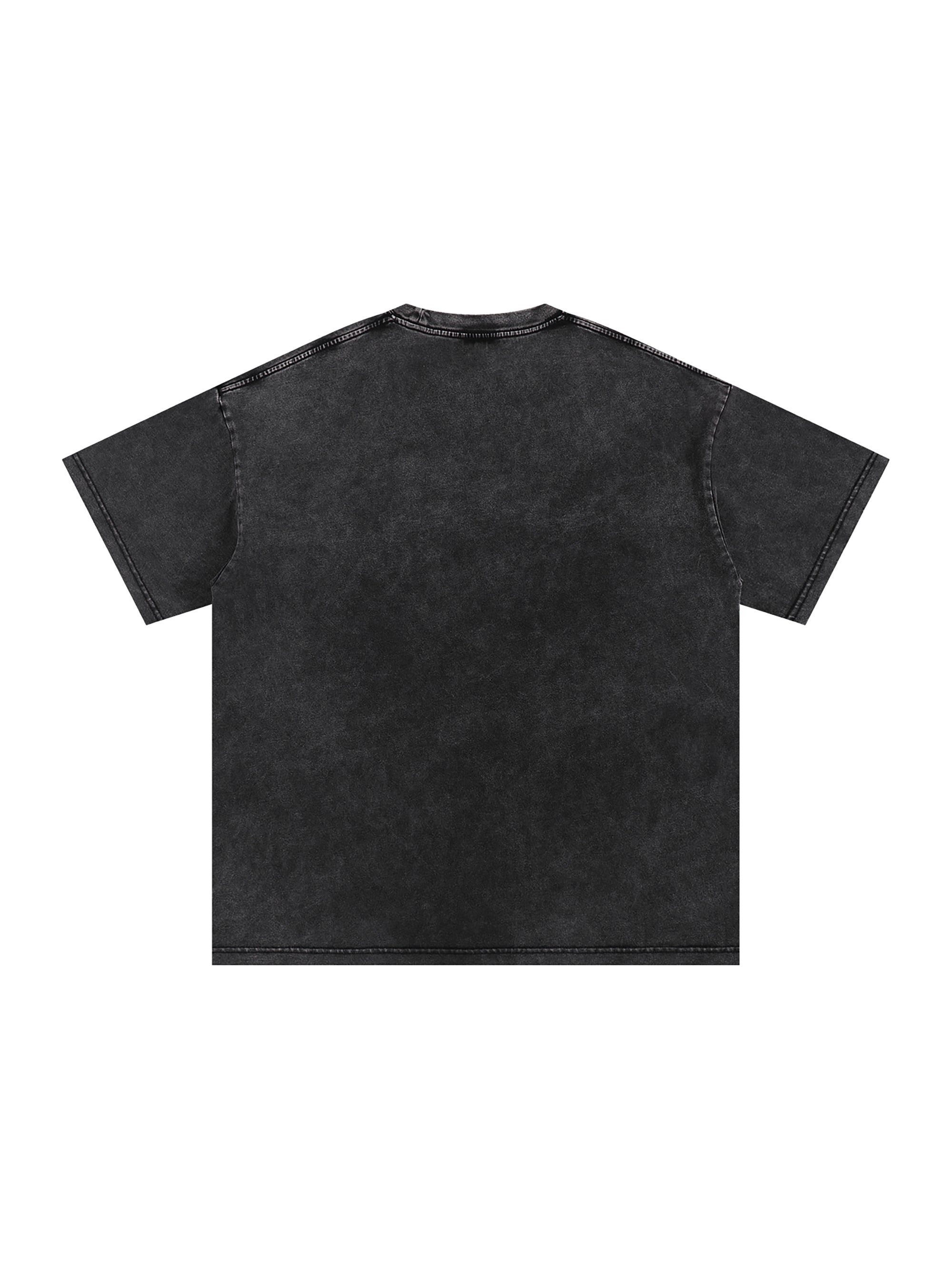 Unisex Snow-washed Sky Bound Sojourn Oversized T-Shirt