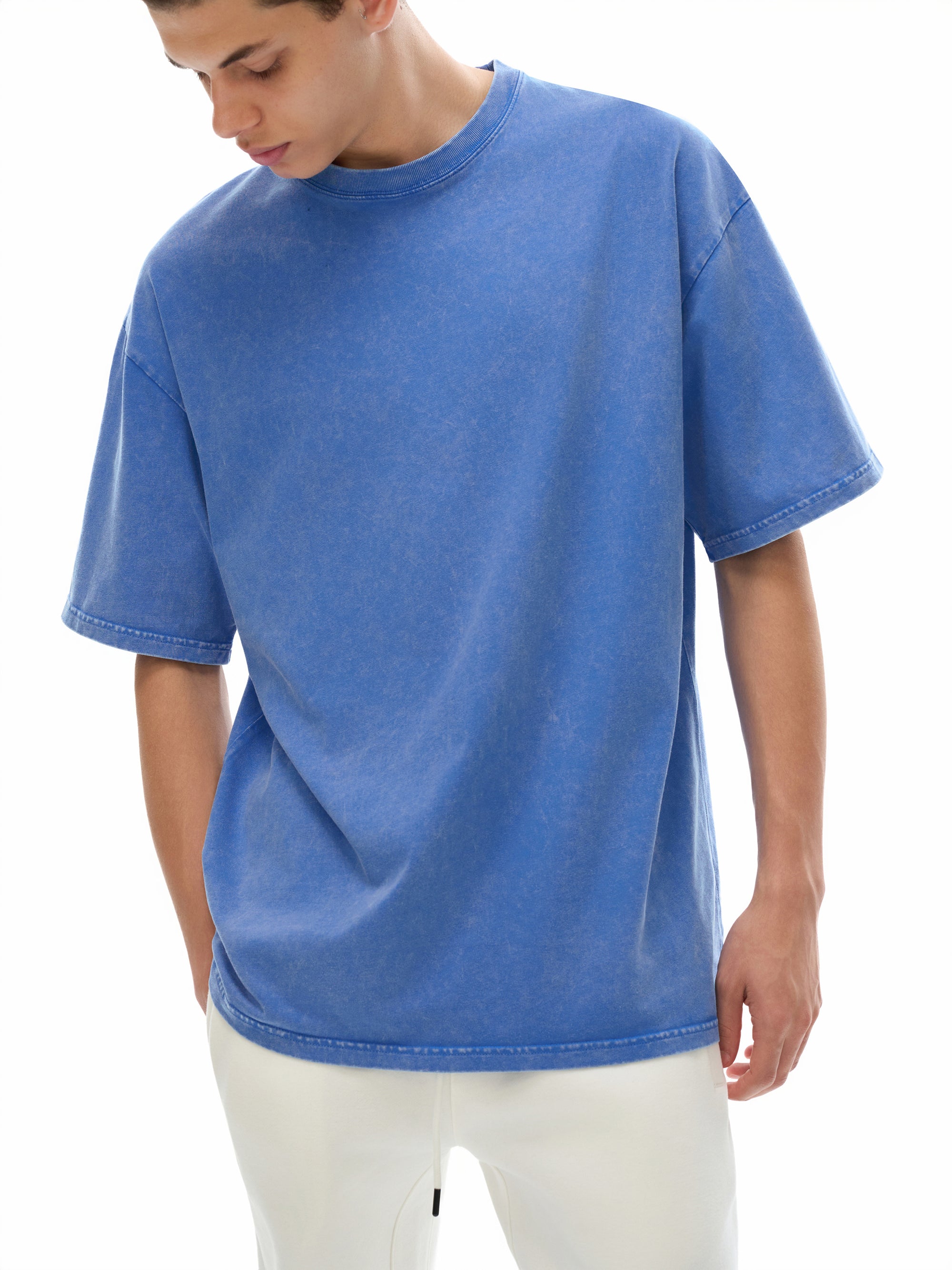 Unisex Snow-washed Sky Bound Sojourn Oversized T-Shirt