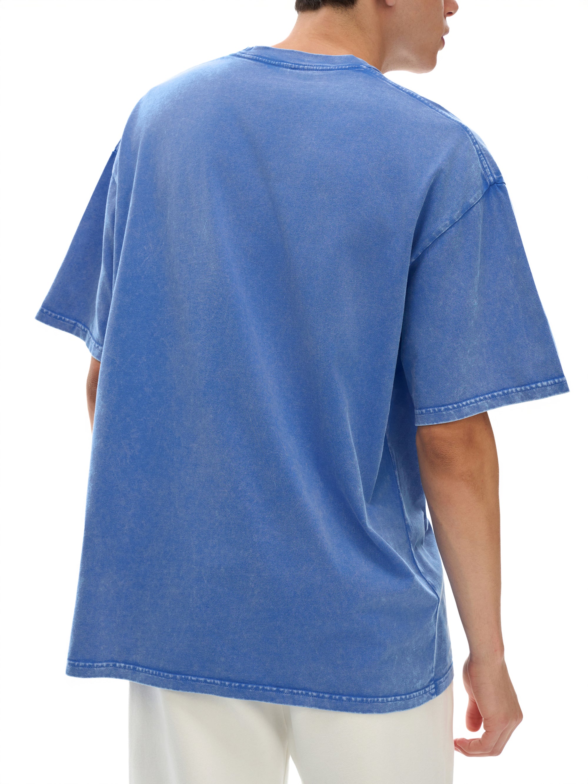 Unisex Snow-washed Sky Bound Sojourn Oversized T-Shirt