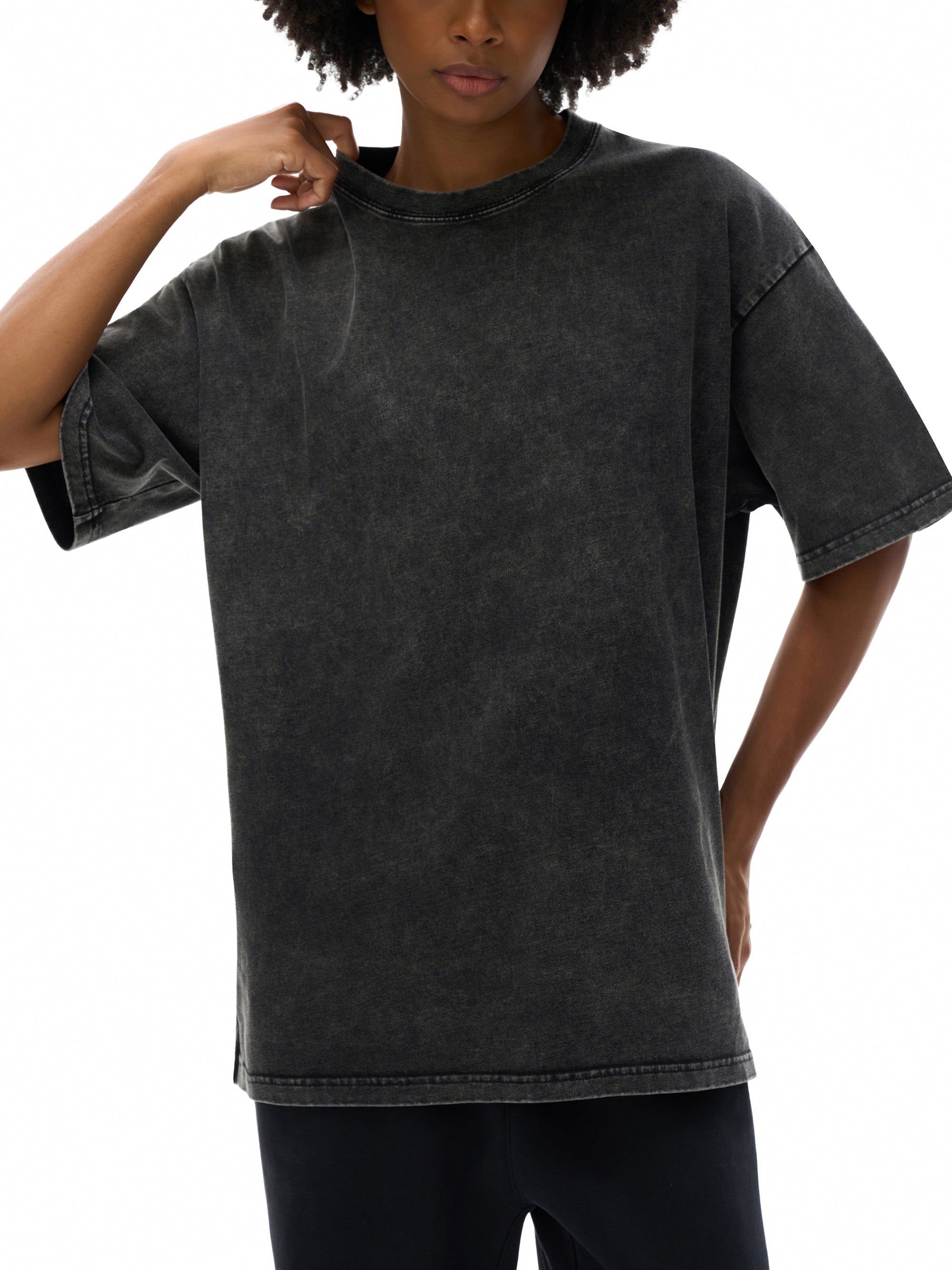 Unisex Snow-washed Sky Bound Sojourn Oversized T-Shirt